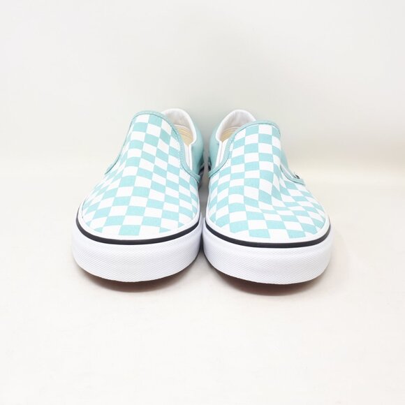 Vans Classic Slip On Checkerboard Canal Baby Blue Low Shoe Sneaker Womens Size - Picture 7 of 11